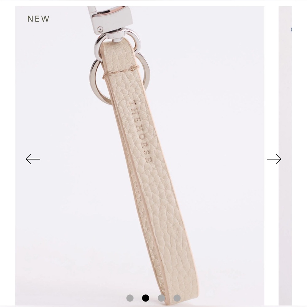 The Horse NIB The Key Fob Leather - Oat Color